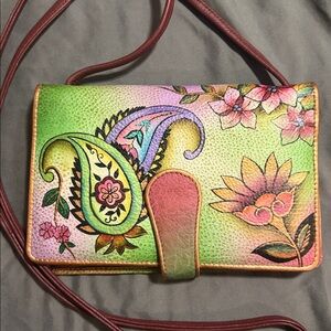 Anuschka Crossbody Wallet, Very Good Condition